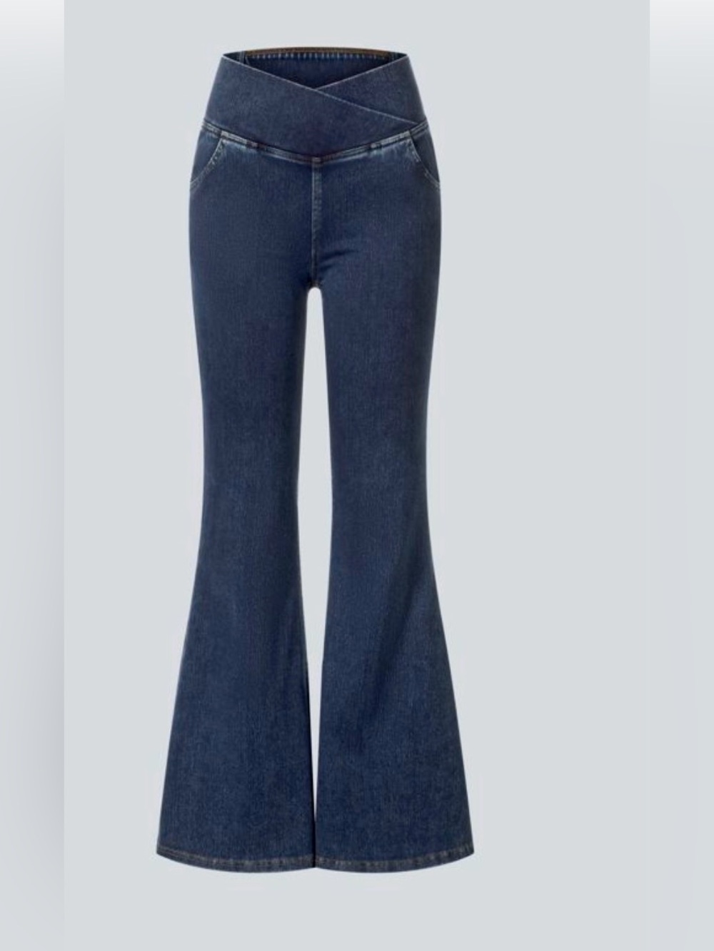 HALARA Flex™ High Waisted Crossover Pocket Washed Casual Jeans - Picture 8 of 14